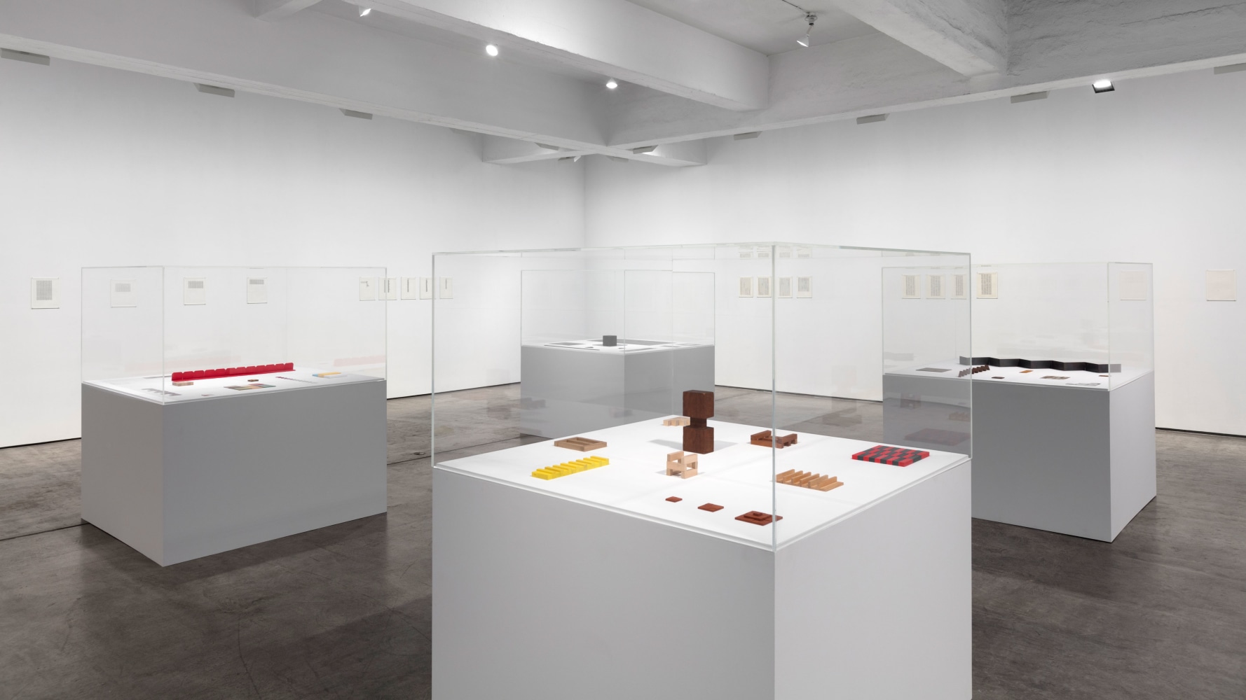 Installation view, Carl Andre, Small Sculptures and Short Words, February 11 – March 11, 2017