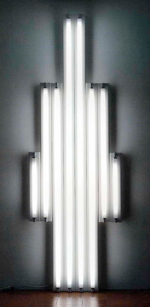 Dan Flavin &quot;Untitled (monument for V. Tatlin)&quot; 1970 8 cool white fluorescent lights overall: 96 x 31 1/2 x 4 1/2 in.