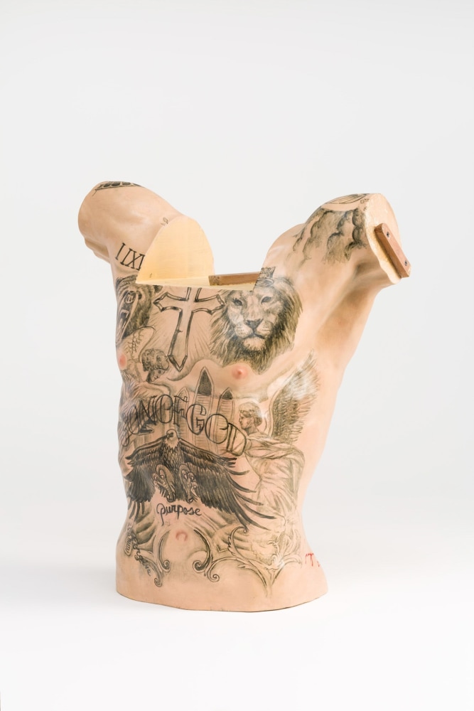 Paul Pfeiffer Incarnator (Pampanga), Torso, 2024 Gmelina wood, paint 25 5/8 x 19 1/8 x 9 1/8 in. (65.1 x 48.6 x 23.2 cm)