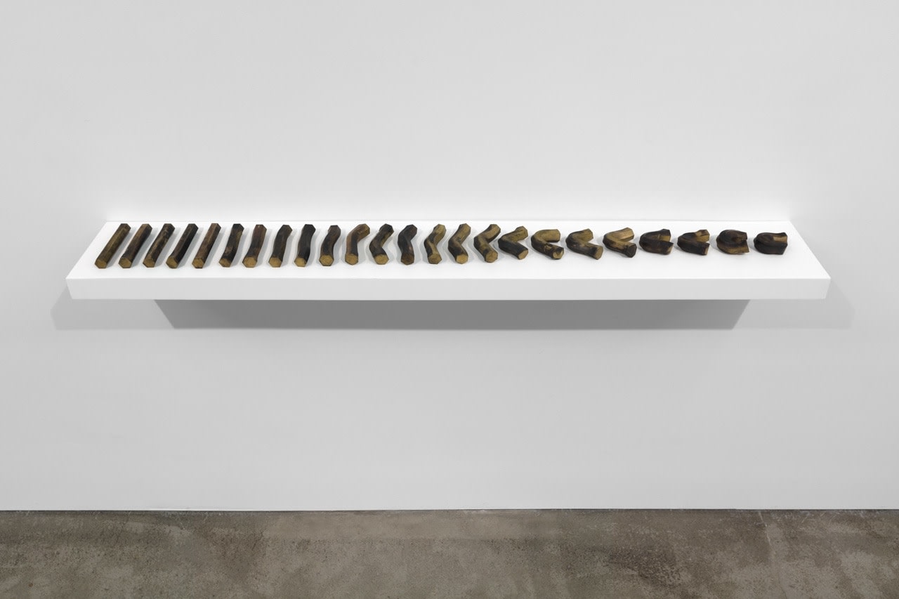 Joel Shapiro &quot;Brass Forged Piece&quot; 1971 Forged brass, 24 units 1 1/4&quot; x 5 7/8&quot; x 48 1/2&quot;