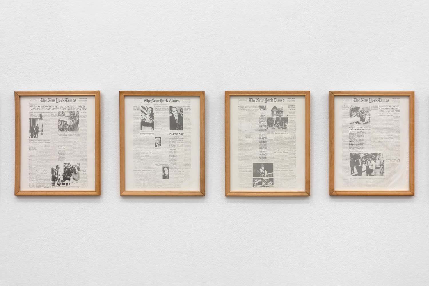 Sarah Charlesworth Historical Materialism: Chile Series (for O.L.), 1976-1977 25 photostat prints each frame: 10 5/8 x 8 1/4 x 1/2 in. (27 x 21 x 1.3 cm) Edition of 3