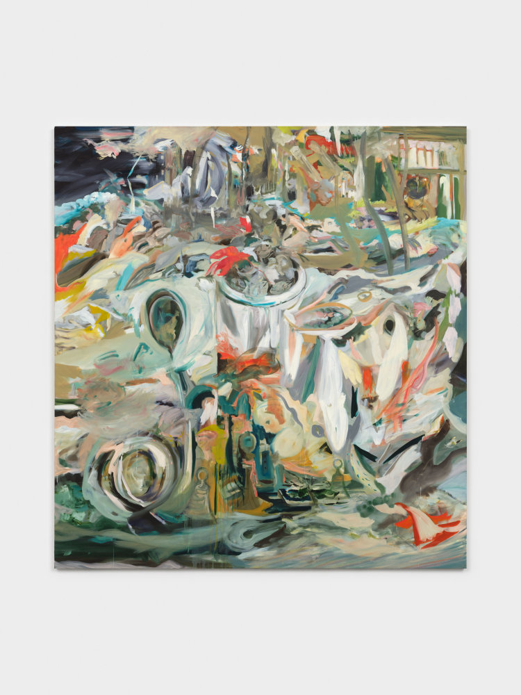 Cecily Brown The Five Senses, 2023 oil on linen 89 x 83 in. (226.1 x 210.8 cm)