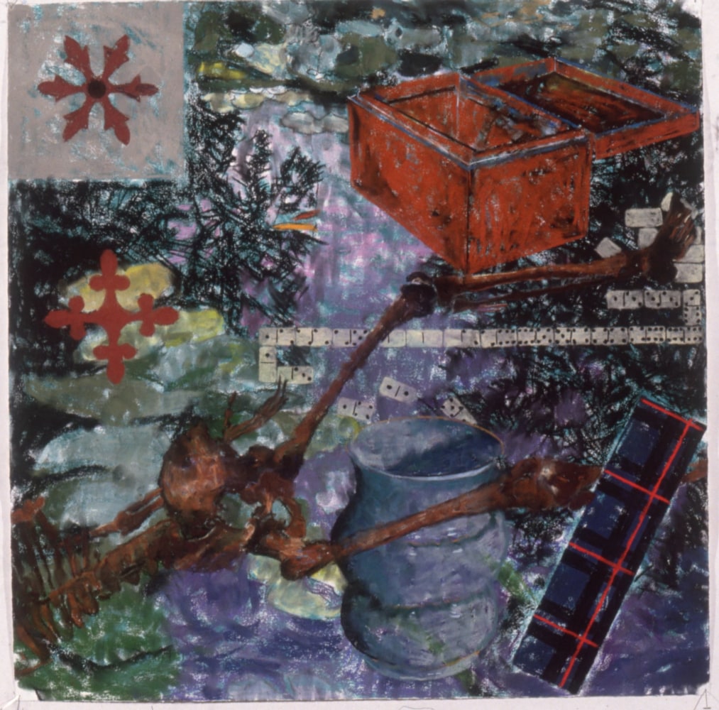 Jennifer Bartlett Elements: 2 Water&quot; 1990 Pastel on paper 31 1/2&quot; x 31 1/2&quot;