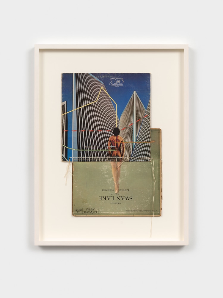 Christian Marclay
Yes (from the series &amp;quot;Body Mix&amp;quot;), 1991
two record covers and cotton thread
20 x 14 in. (50.8 x 35.6 cm)