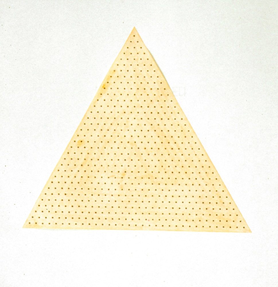 Carl Andre &quot;Untitled&quot; 1963 Typewriter ink on paper, collaged 11&quot; x 8 1/2&quot;