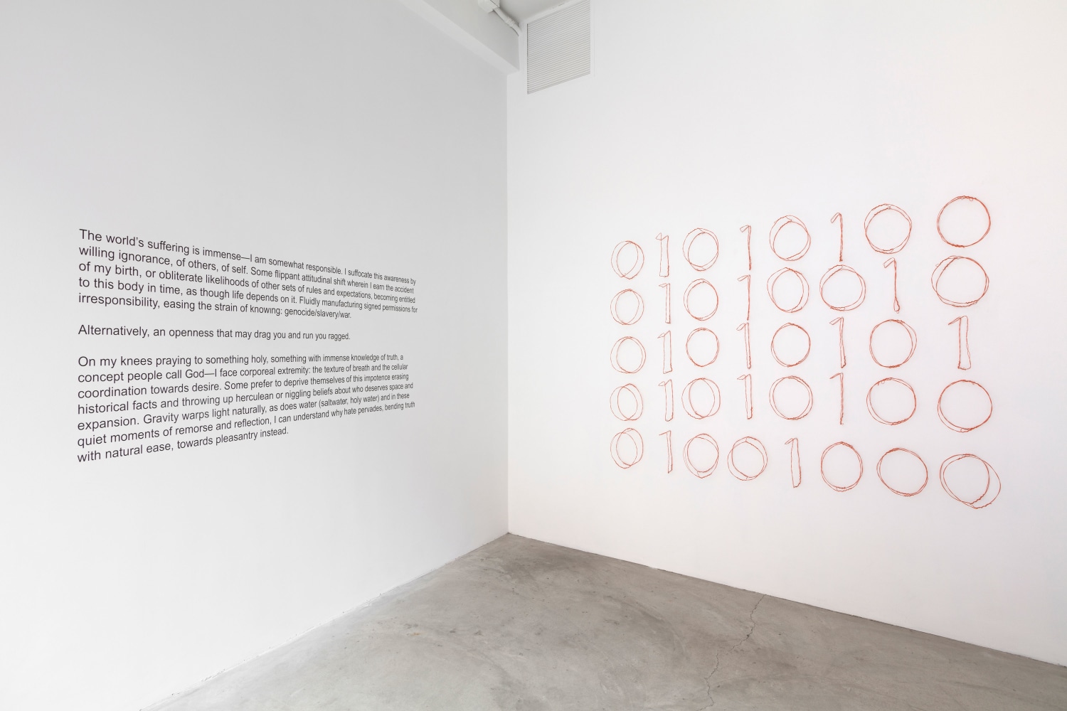Installation view, Jonathan Borofsky, Mandy Harris Williams, Curated By Laura Hunt February 13 – March 10, 2018