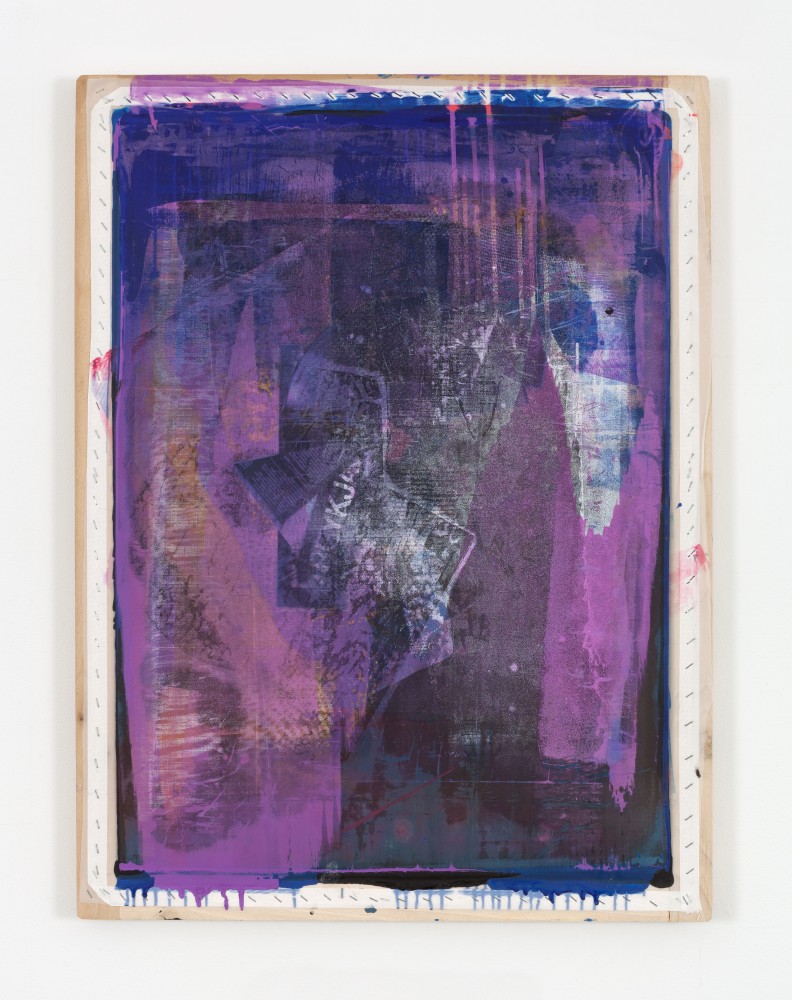 Kelley Walker Screen to Screen 30x40_12, 2013 acrylic ink on silkscreen on wooden frame 40 x 30 in. (101.6 x 76.2 cm)