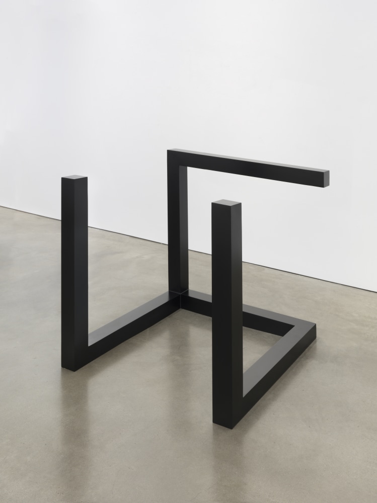 Sol LeWitt Incomplete Open Cube 7-8, Black, 1974 painted aluminum 42 x 42 x 42 in. (106.7 x 106.7 x 106.7 cm)