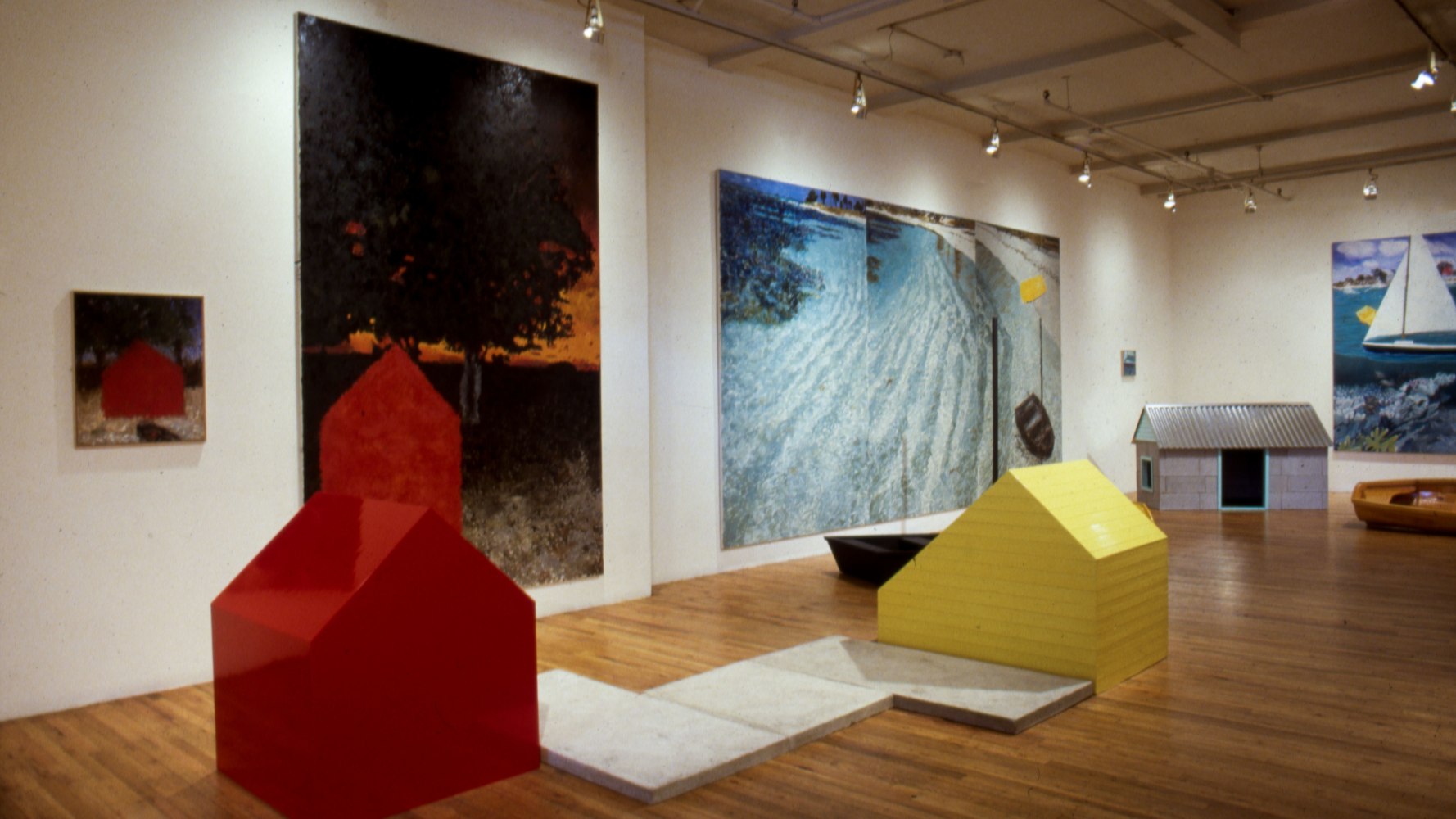 Installation view, Jennifer Bartlett, Paula Cooper Gallery, 155 Wooster Street, New York, April 4 - 27, 1985. © Jennifer Bartlett. Courtesy Paula Cooper Gallery, New York, Marianne Boesky Gallery, New York, and The Jennifer Bartlett 2013 Trust. Photo: Geoffrey Clements.