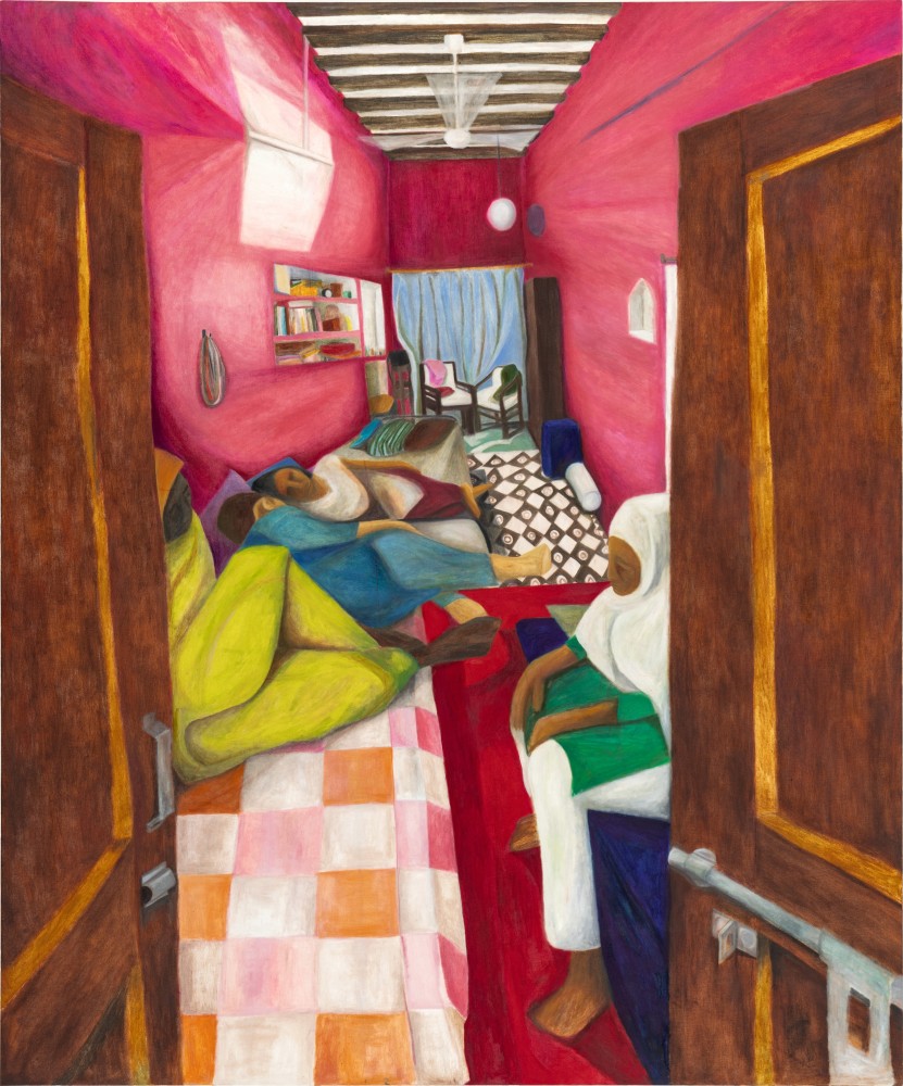 Kolhantola Street, Rani Mandi, Allahabad, 2024
Oil on canvas
72 x 60 inches / 182.8 x 152.4 cm