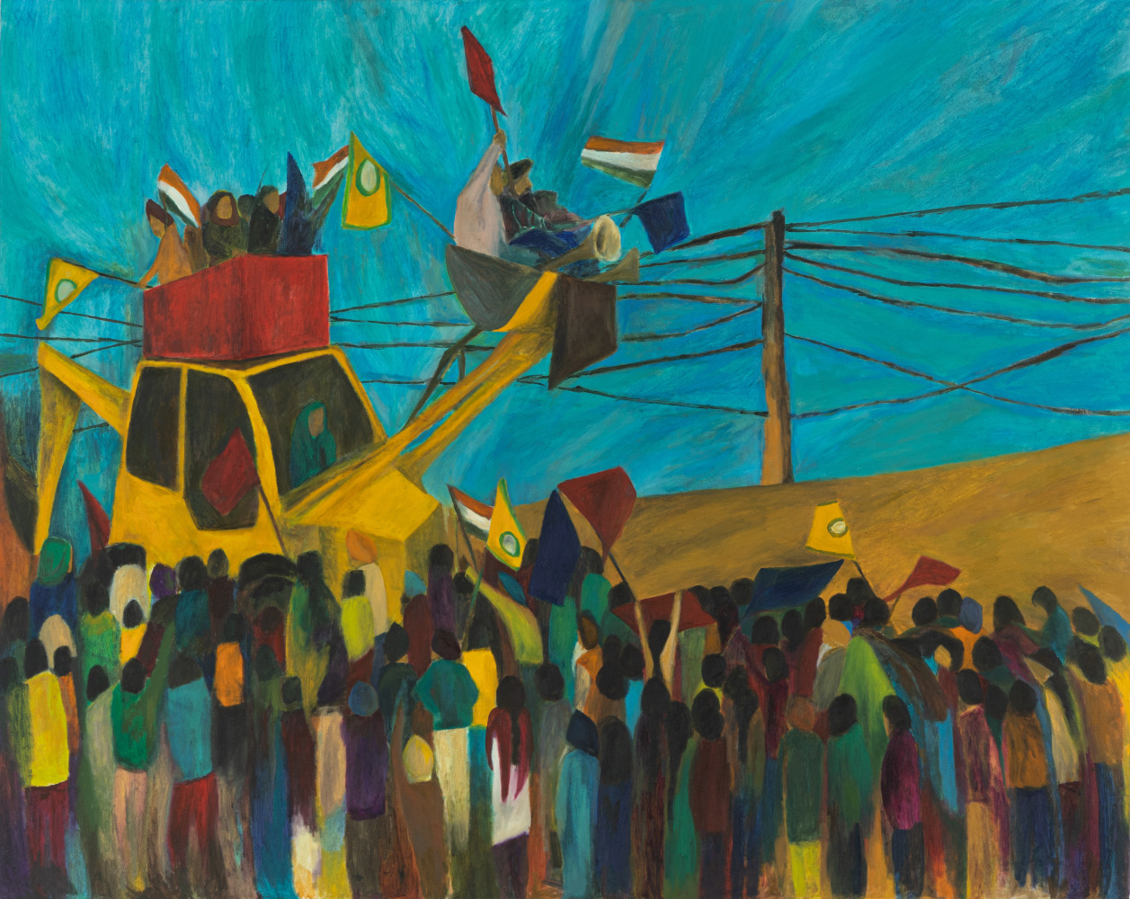 Republic Day, Tikri Border, Delhi-Haryana

2021

Oil on canvas

48 x 60 in / 121.9 x 152.4 cm