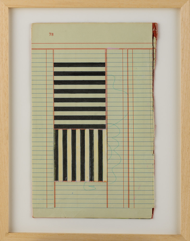 Untitled 78, 2009, ink, gouache, pencil on paper and ledger book cover, 33 x 21.2 cm 13 x 8.3&amp;nbsp;