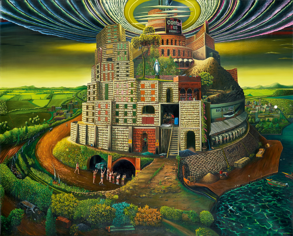 VINOD BALAK  The Tower of Euphoria, 2019   Oil on canvas