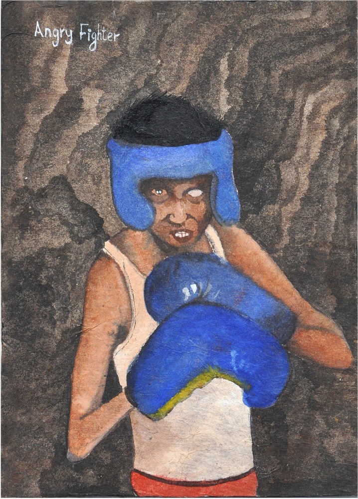 Angry Fighter

2015

Watercolour on rice paper pasted on hardboard

6 x 4.5 in / 15.2 x 11.4 cm