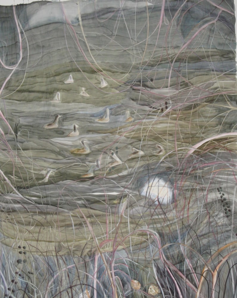 Sosa Joseph, Swamp, 2011, watercolor and soft pastel on paper, 71.6 x 59.8 in /&amp;nbsp;182 x 152 cm