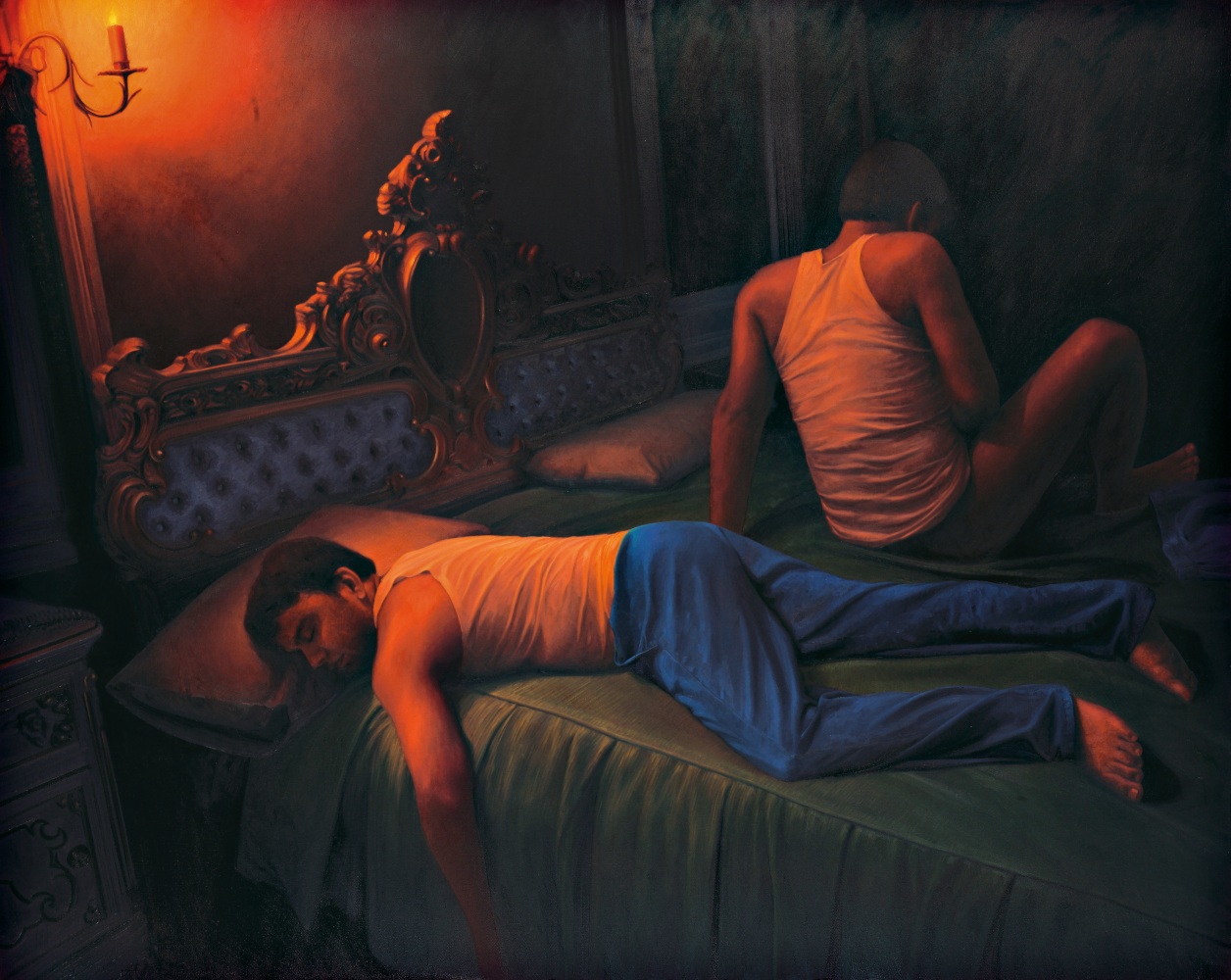 ABIR KARMAKAR  Interiors II, 2006  Oil on canvas  72 x 88.7 in / 183 x 228 cm