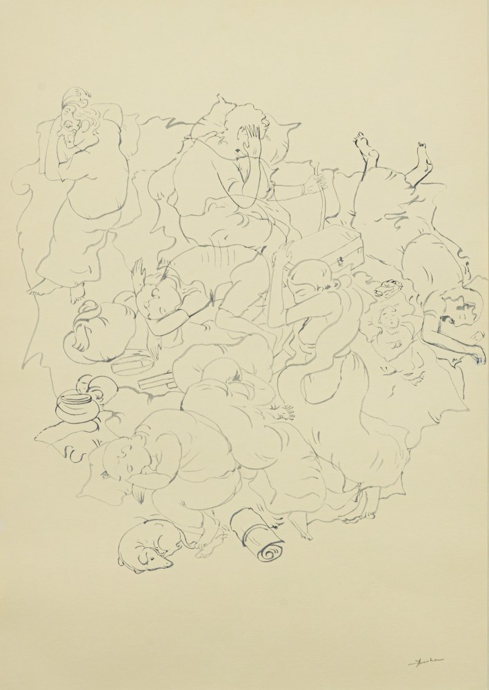 N. S. Harsha
Sleeping Figures I, 2003
Brush Drawing
16 1/2 x 11 1/2 inches (41.9 x 29.2 cm)