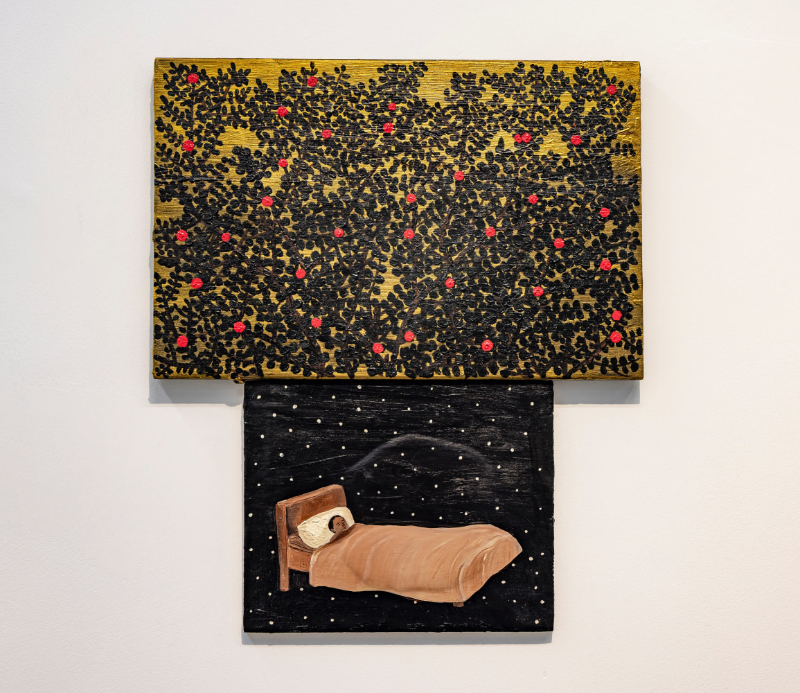 Dreamer, 2025
Acrylic on wood (diptych)
17.7 x 14.9 inches / 45 x 37.8 cm