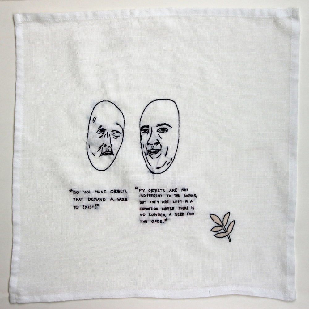 Din-din Din (2), 2018

Hand embroidered serviette

15.7 x 15.7 in /&amp;nbsp;40 x 40 cm