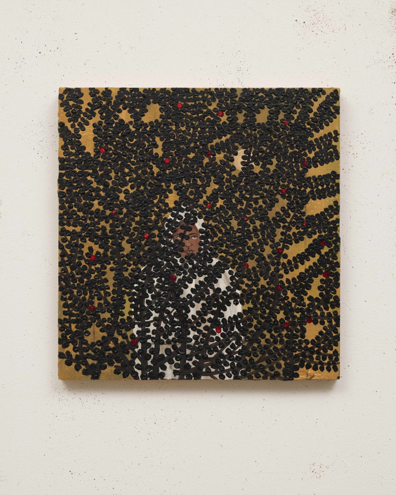 Figure near the fruit tree, 2025
Acrylic on Oak
15.7 x 15.7 inches / 40 x 40 cm