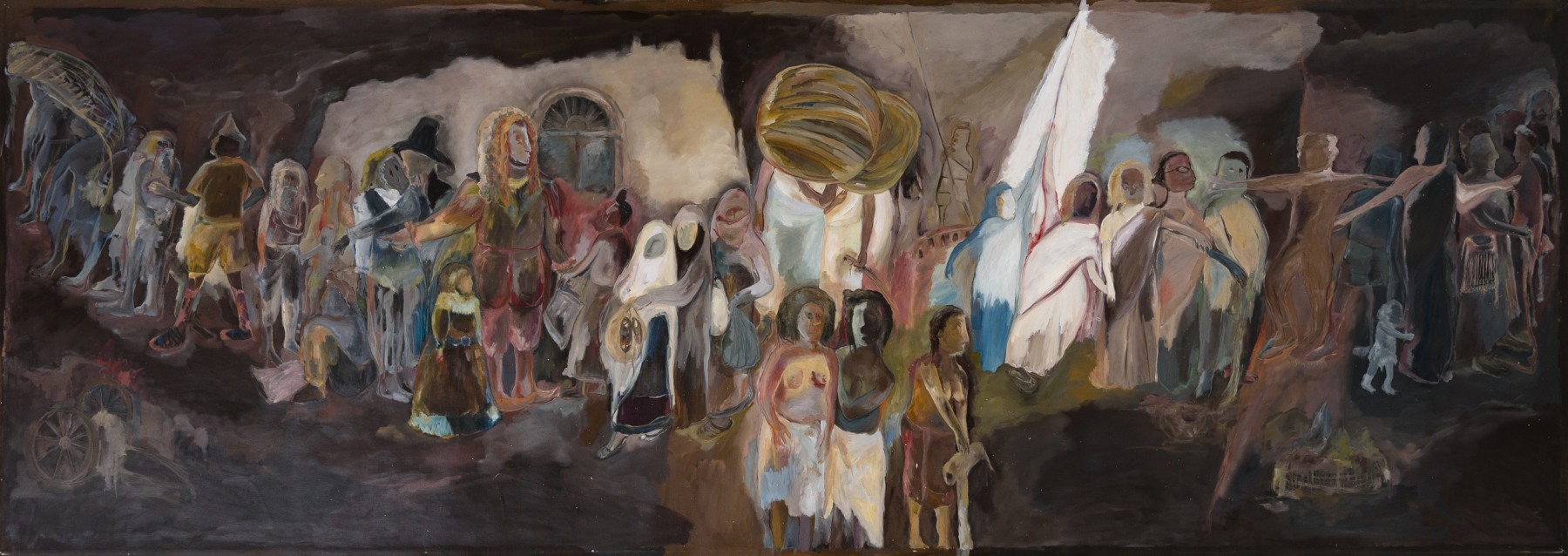 SOSA JOSEPH What must be said 2015 Oil on canvas 135 x 366 cm / 53 x 144 in