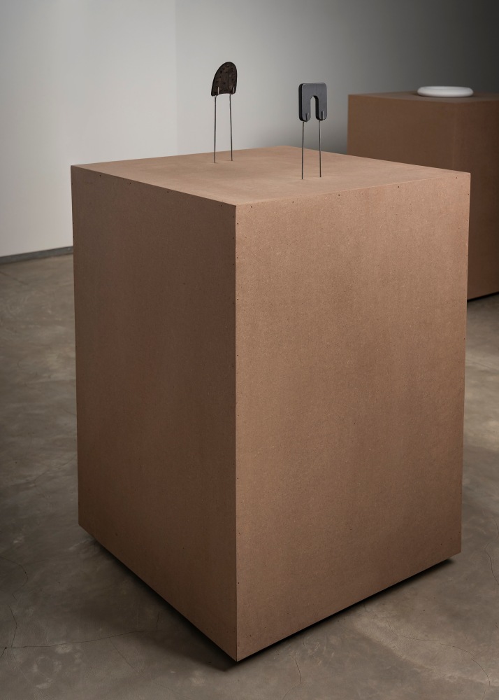 PS11, 2010-25
Found object, plastic, acrylic | Found object, leather heel
2.7 x 2.7 x 0.3 inches / 7 x 7 x 1 cm | 2.7 x 2.3 x 0.1 inches / 7 x 6 x 0.5 cm