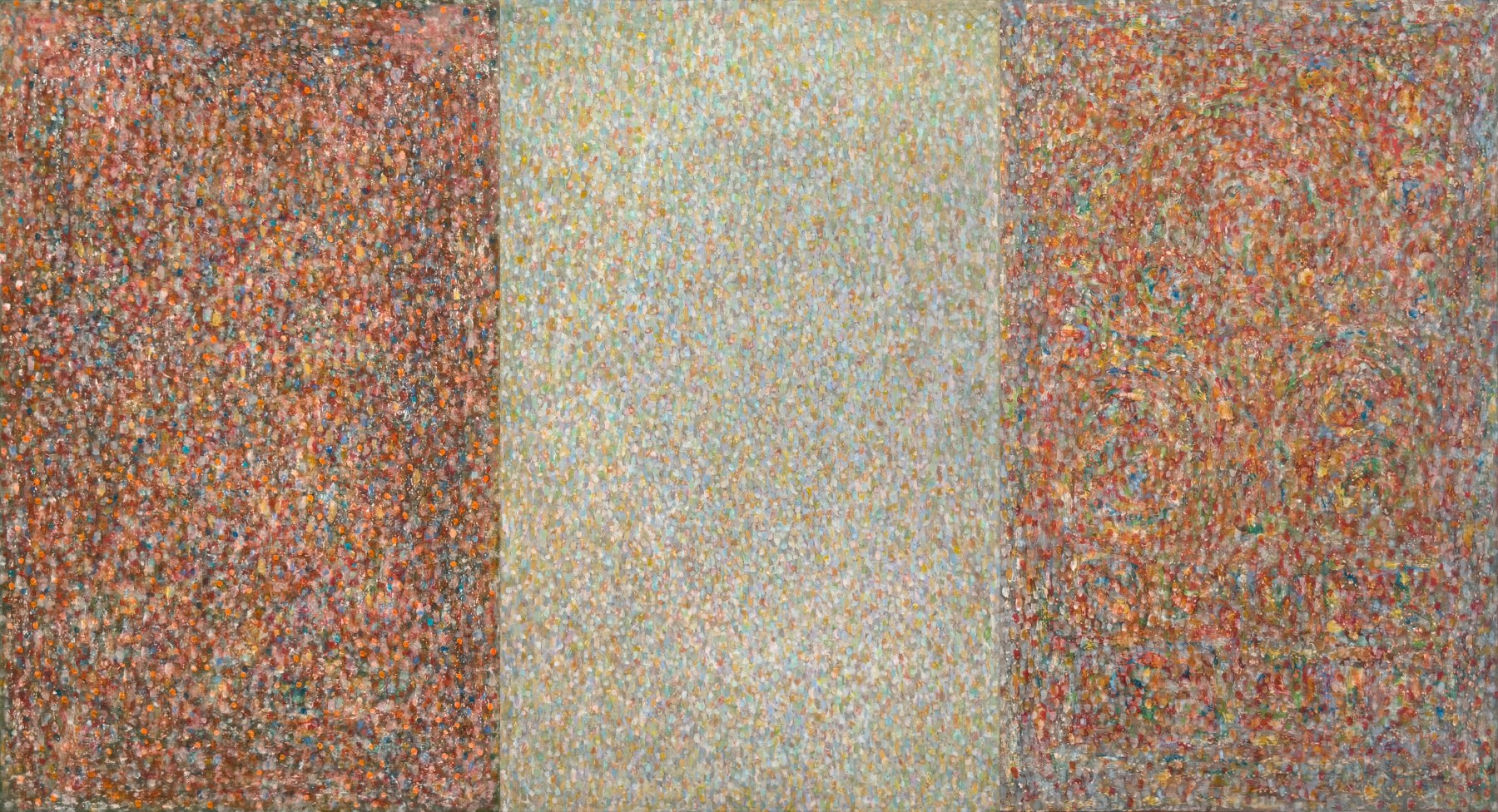 Breath 27, 2025
Casein&amp;ndash;based pigment on rice paper pasted on canvas
28 x 51 inches / 71.2 x 130 cm (triptych)