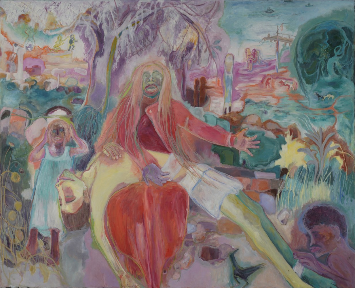 SOSA JOSEPH  Pietà, 2020 Oil on canvas 68 x 84 in / 172.7 x 213.3 cm