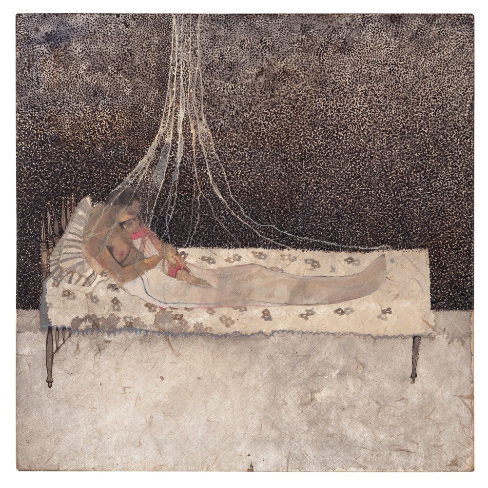 SIJI KRISHNAN, From the series Lullaby 10, 2012, water colour on rice paper pasted on canvas, 30 x 30 cm / 12 x 12 in