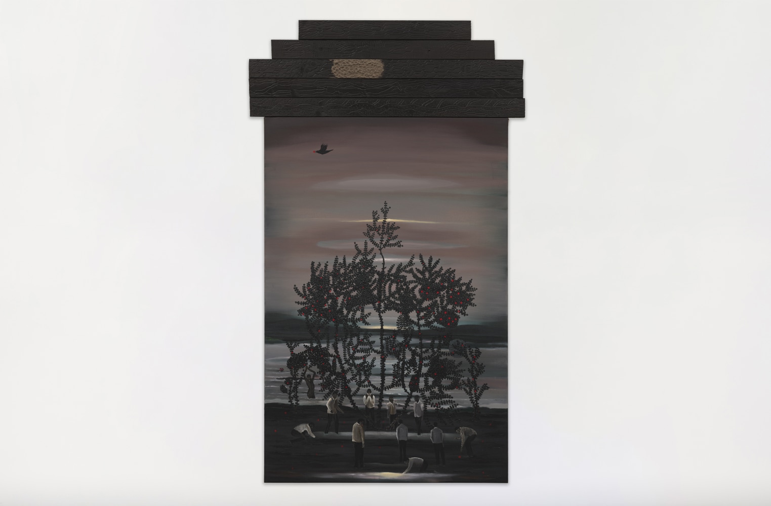 Mysterious Fruit, 2024

Acrylic on linen | Acrylic, casting powder and carving on wood

88.5 x 53.5 inches / 225 x 136 cm