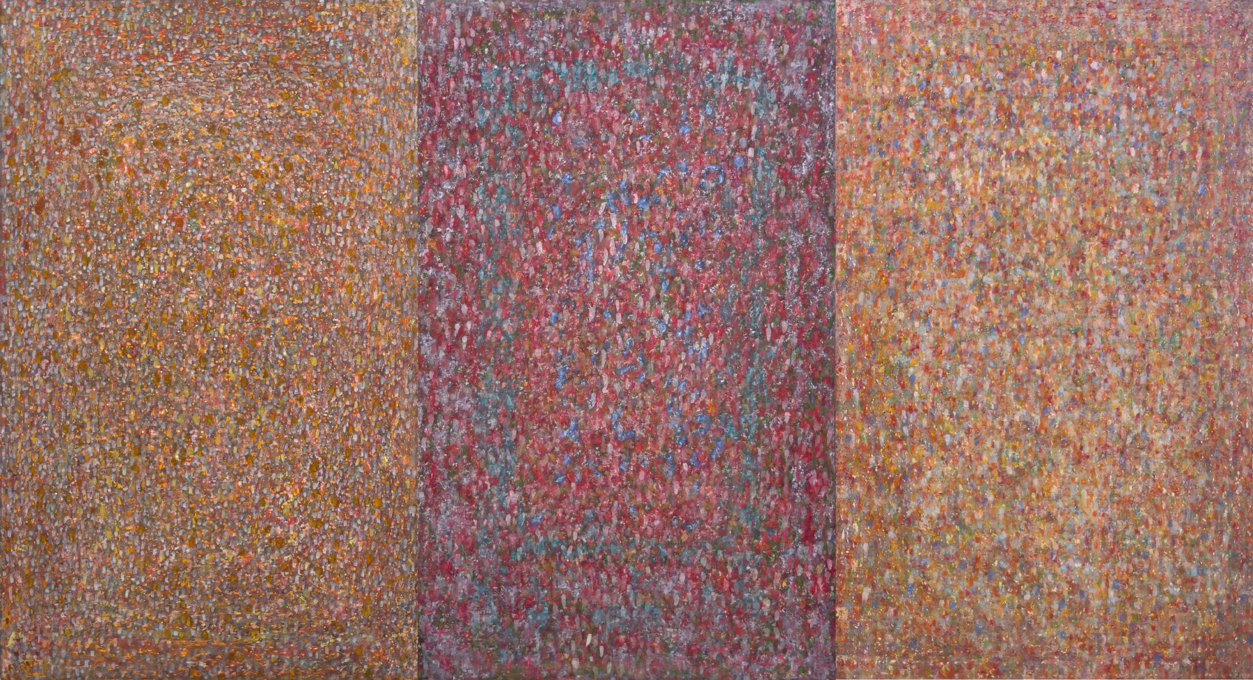 Breath 28, 2025
Casein&amp;ndash;based pigment on rice paper pasted on canvas
28 x 51 inches / 71.2 x 130 cm (triptych)