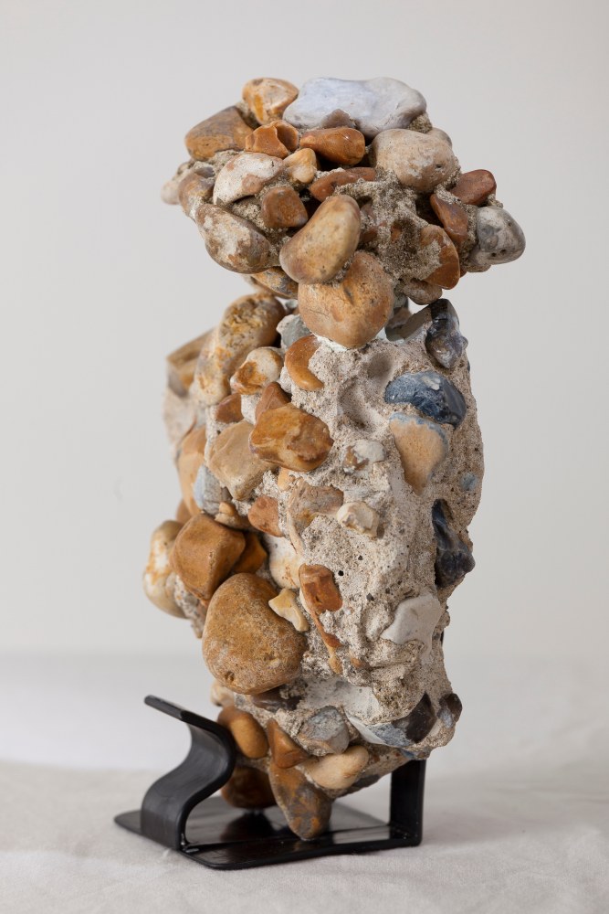 Figurine d.364.63 nic, 2012, found stones, milliput, plastic uni base, 17 x 10 x 7 cm / 7 x 4 x 3 in, view 1