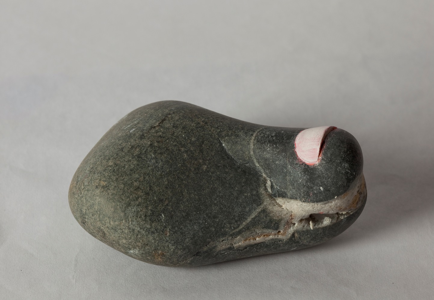 T.O.E., 2009, found stone, milliput, acrylic, 5 x 7 x 10 cm 2 x 3 x 4 in&amp;nbsp;