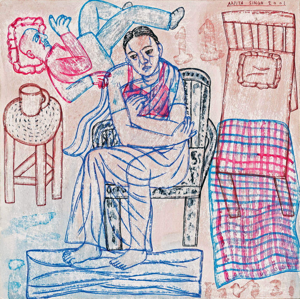 Arpita Singh
Untitled, 2001
Watercolor on paper
9 x 9 inches / 23 x 23 cm