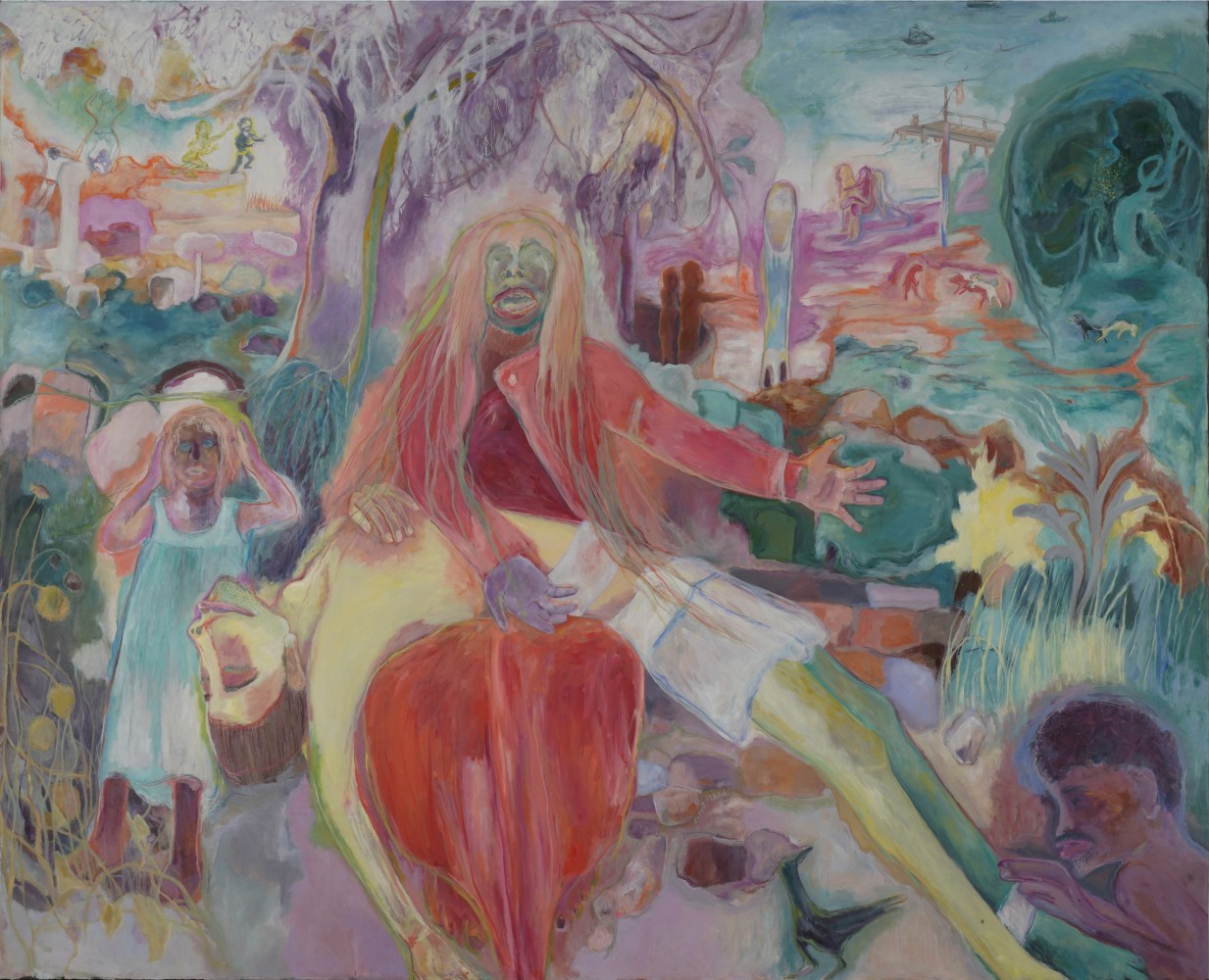 SOSA JOSEPH  Pietà, 2019-20  Oil on canvas  68 x 84 in / 172.7 x 213.3 cm