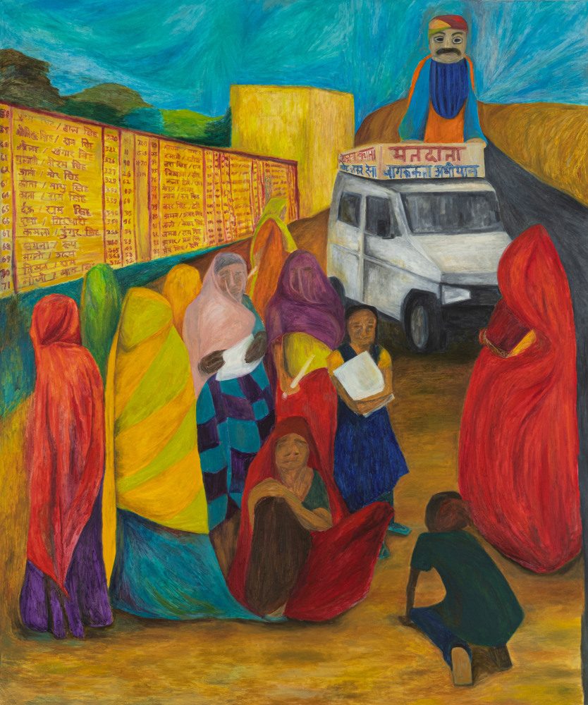 MKSS Yatra, Rajasthan

2021

Oil on canvas

72 x 60 in / 182.8 x 152.4 cm