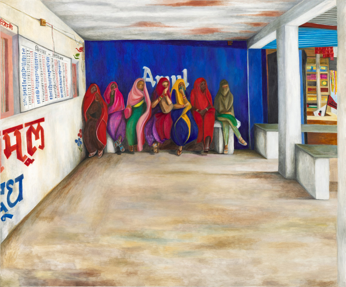Bhim Bus Stand, Rajasthan, 2025
Oil on canvas
60 x 72 inches / 152.4 x 182.8 cm