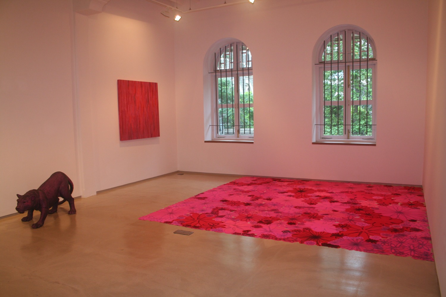 Polly Apfelbaum
Pink Crush, 2007
Synthetic velvet and dye
144 x 144 inches / 366 x 366 cm  