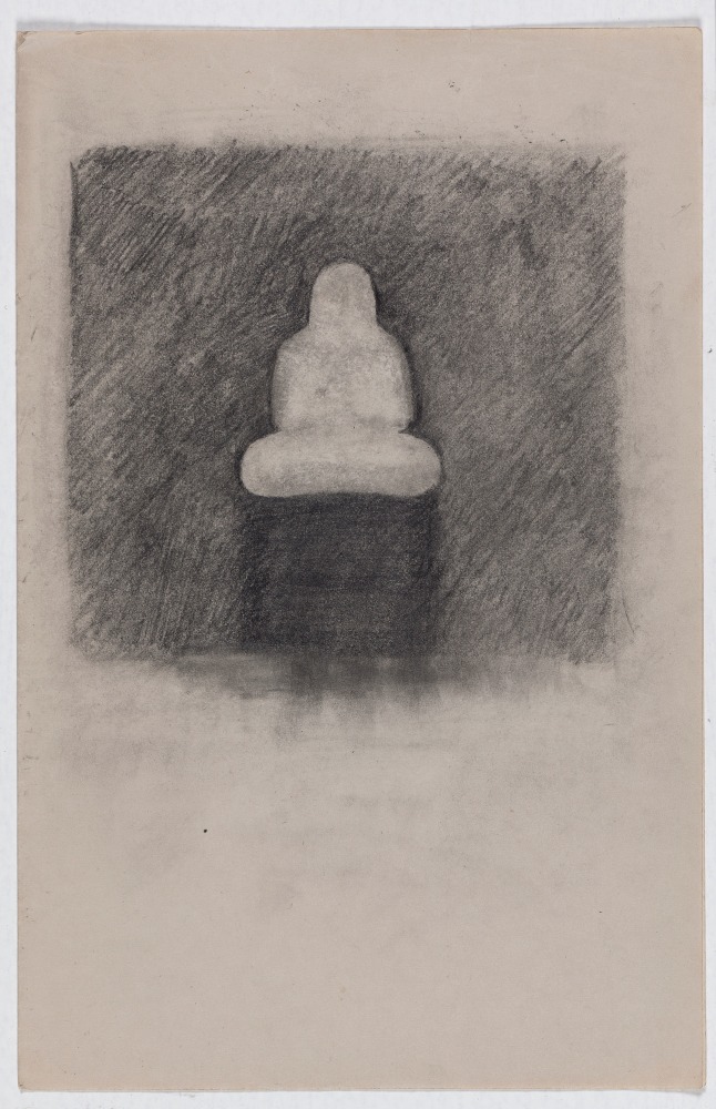 Untitled Buddha, 1988, pencil on paper,&amp;nbsp;17.5 x 26.5 cm / 7 x 10.4 in