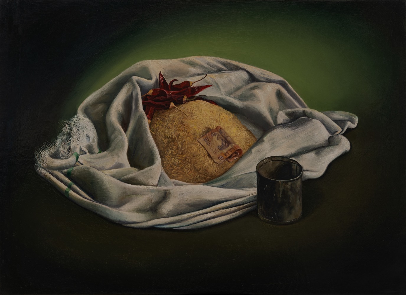 Ratheesh T., Wages, 2021 Oil on canvas, 24 x 33 inches / 60.9 x 83.8 cm