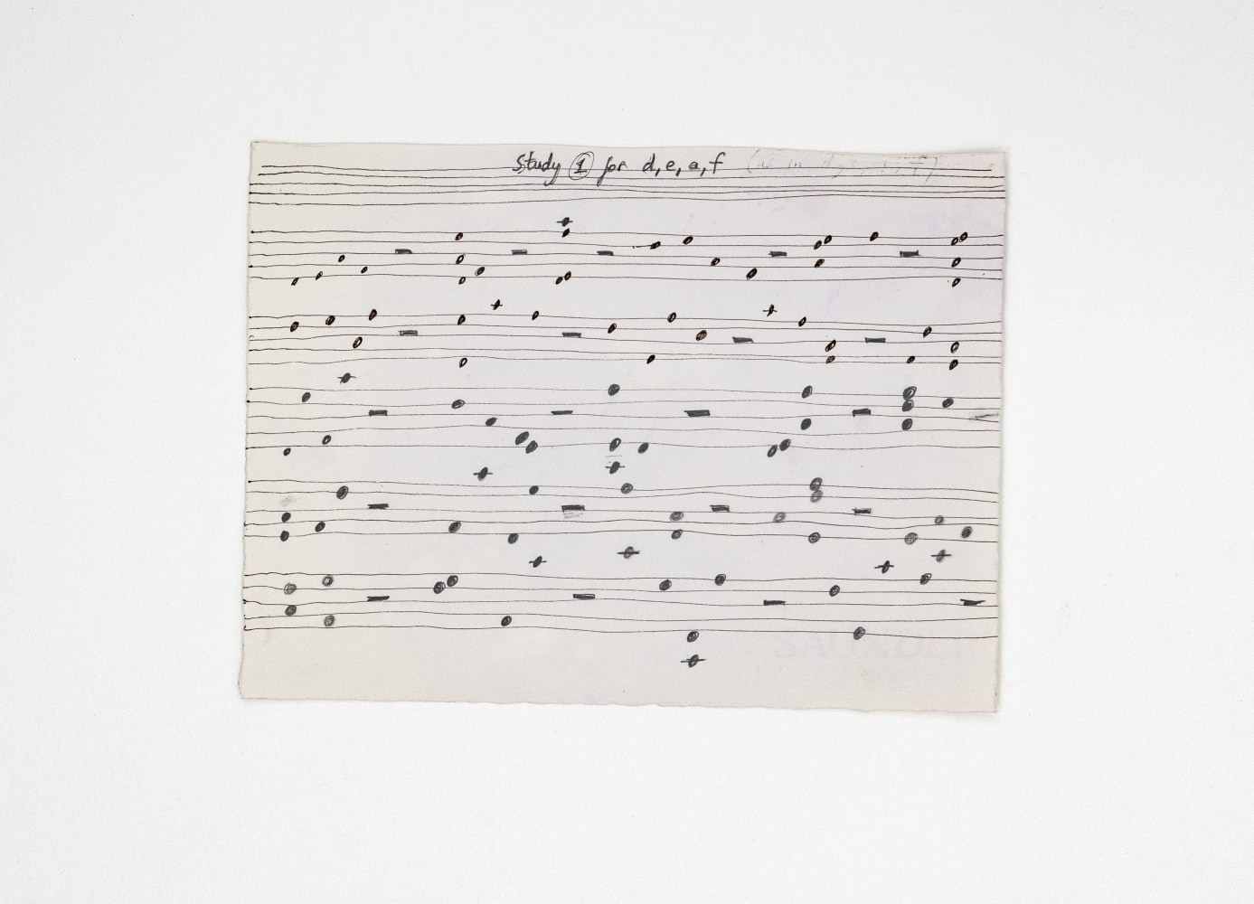 GN7 (Study in ‘D,E,A,F’), 2024
Pen, pencil on paper
5.5 x 7.4 inches / 14 x 19 cm