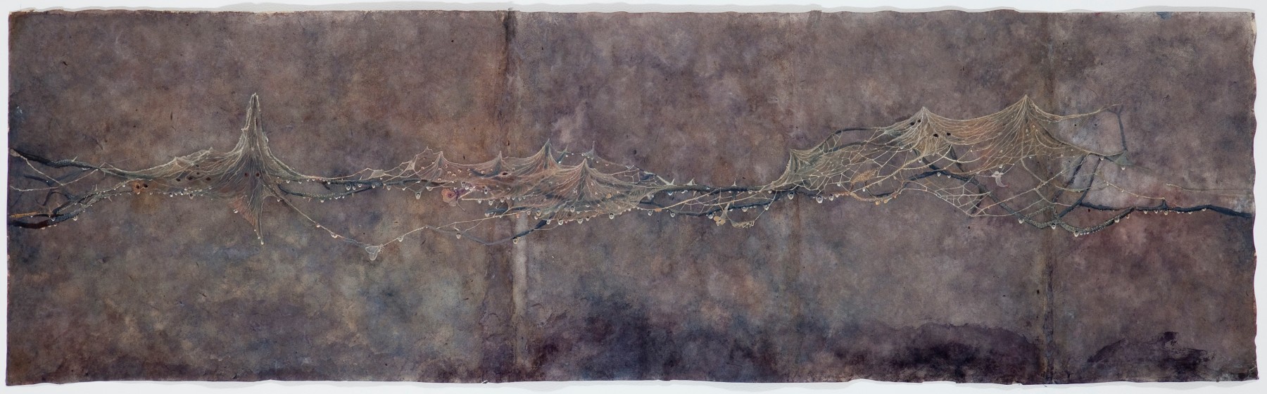 SIJI KRISHNAN, Untitled, 2010, watercolour on rice paper, 43.5 x 150.5 cm / 17.1 x 59.2 in