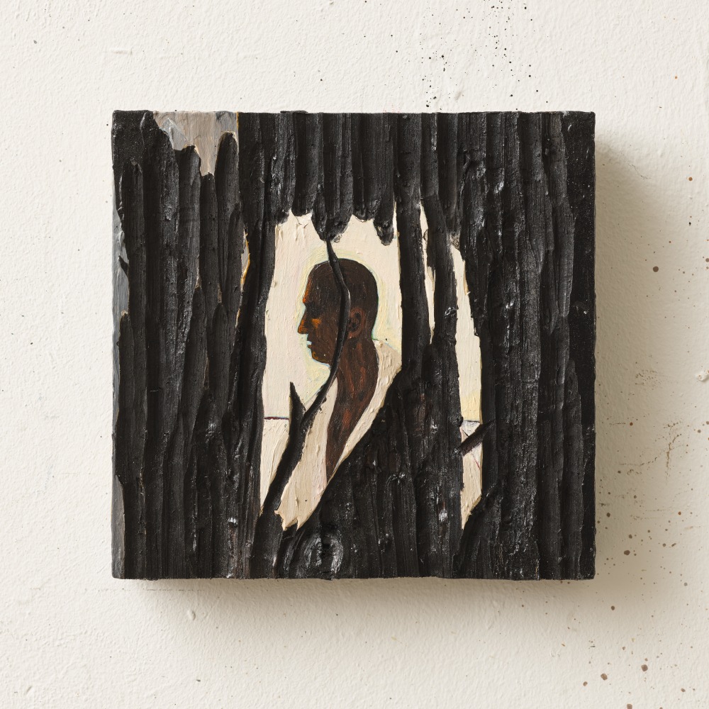 Erasure, 2025
Acrylic and carving on wood
7.4 x 7.4 inches / 18.7 x 18.7 cm