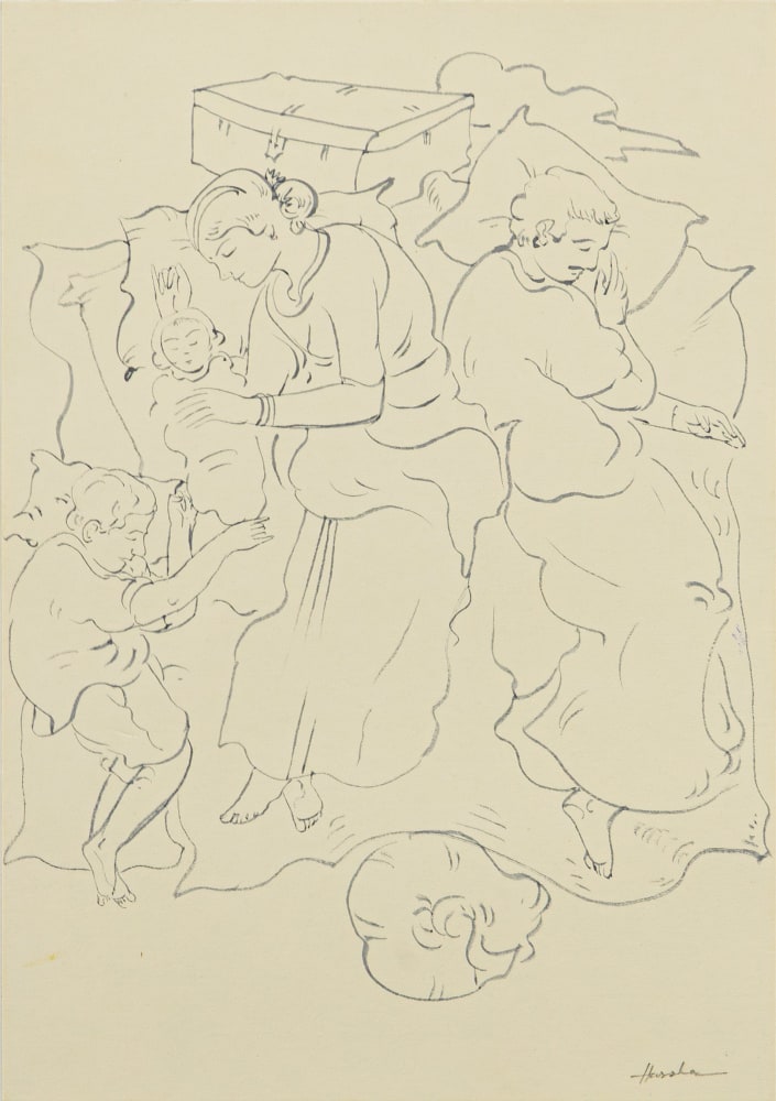 N. S. Harsha
Sleeping Figures III, 2003
Brush Drawing
8 1/2 x 6 inches (21.5 x 15.2 cm)