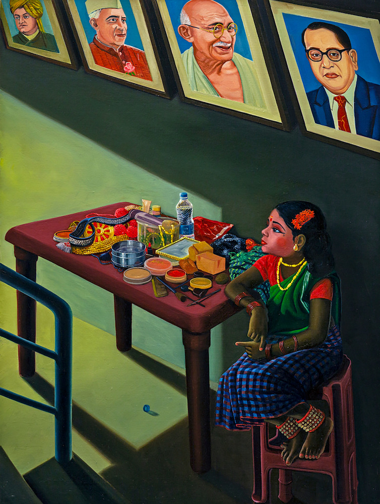 Contestant Waiting at Legend&amp;rsquo;s Corridor, 2020&amp;nbsp;

Oil on canvas

48 x 36 in / 121.9 x 91.4 cm&amp;nbsp;