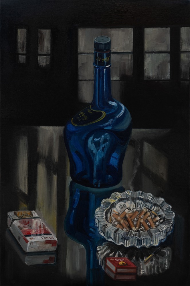 Ratheesh T., Mumbai Weekend - 1, 2022 Oil on canvas, 30 x 20 inches / 76.2 x 50.8 cm