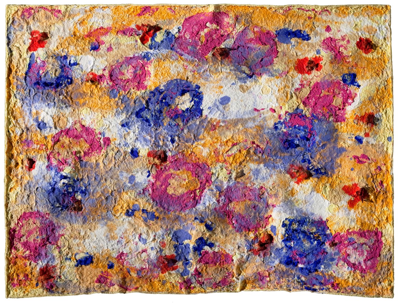 Large Flower Field,&amp;nbsp;2011
Joan Snyder (American, b. 1940)&amp;nbsp;

Handmade paper pulp painting with inclusion of natural matter, mounted on board
27&amp;quot; x 35 &amp;frac12;&amp;quot; x 1 &amp;frac12;&amp;quot;
Final impression, unique variant from an edition of 16 paintings
$5000

Published by the Brodsky Center at PAFA, Philadelphia

PURCHASE
