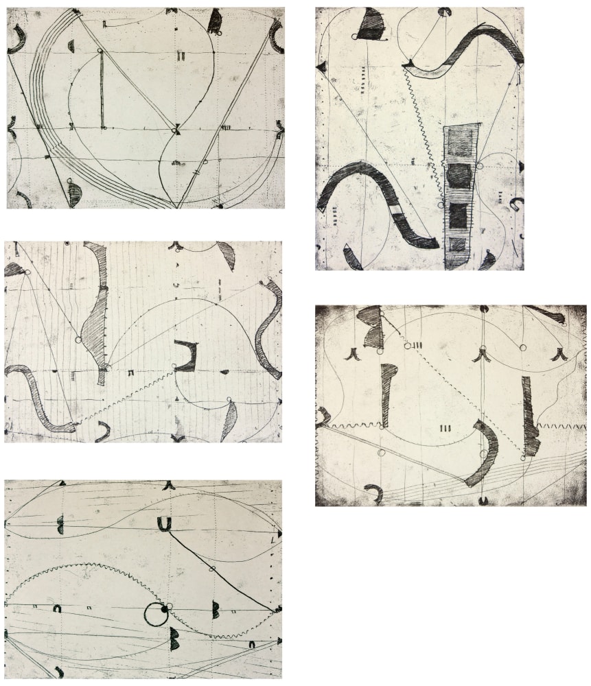 NOTATIONS 1-V
CAIO FONSECA, 1998

Set of 5 soft-ground etchings with Chine Colle
19&amp;rdquo; x 17&amp;rdquo; each print
Edition of 35
$6000.00

Published by Paulson Press

INQUIRE