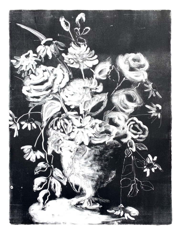 Vase with Flowers No. 10
Wendy Small, 2021

Monotype on Rives BFK paper
30&amp;quot; x 22&amp;quot;
Unique (from a series of 19)
$900

Printed by Janis Stemmermann, published by the artist and Russell Janis Projects

PURCHASE