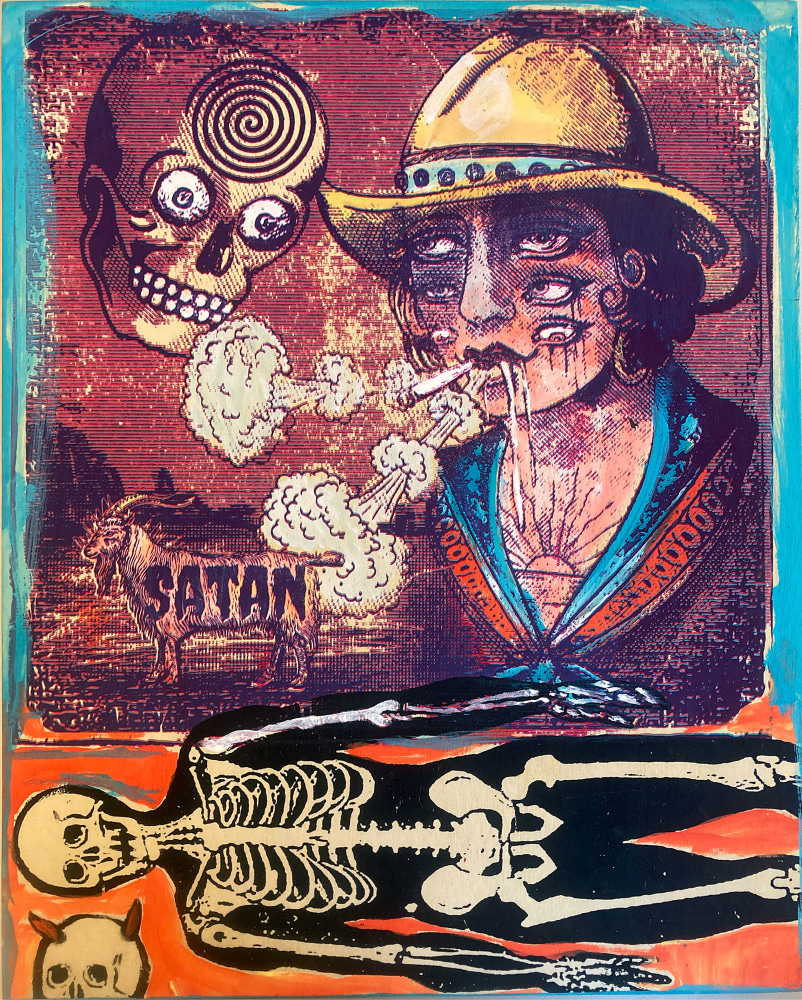 Smokun Kowgurl
John Hancock, 2021

Mixed media monotype on wood&amp;nbsp;
11&amp;quot; x 14&amp;rdquo;
Unique
$350

Published by the artist

PURCHASE